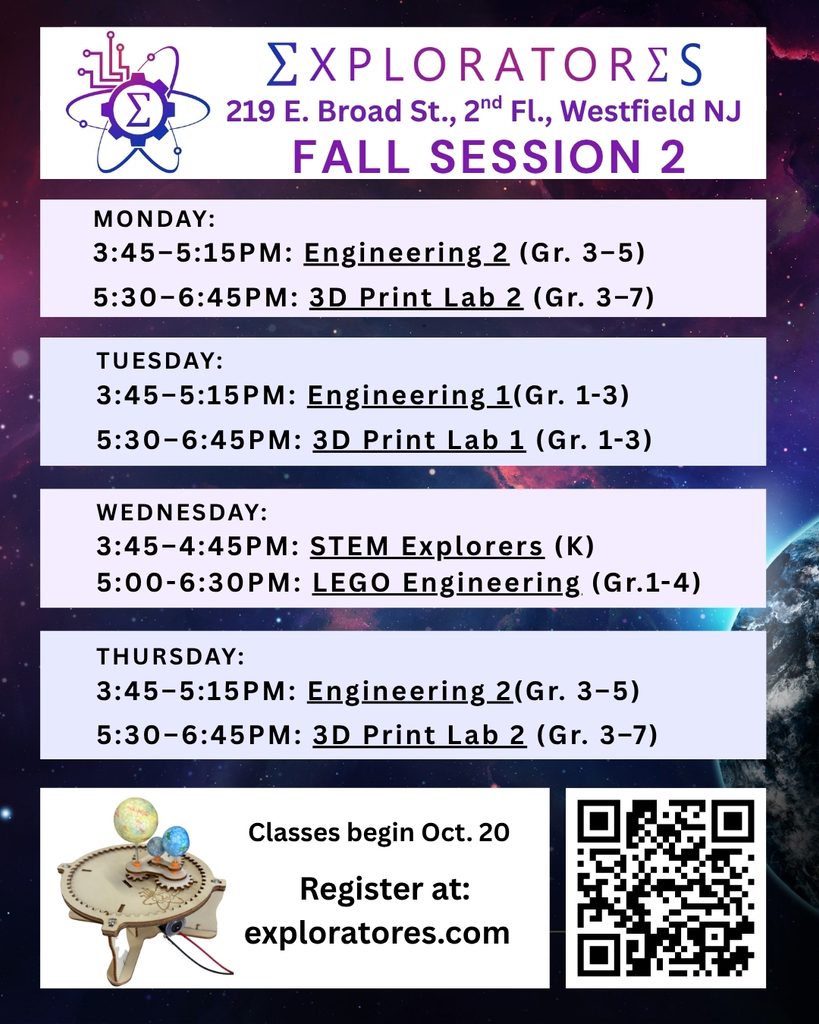 STEM Classes at Exploratores, Fall session 2.